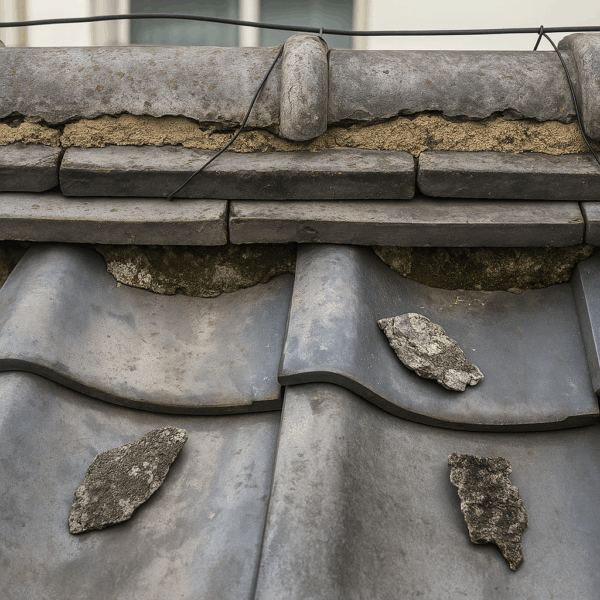 名古屋市　漆喰（しっくい）の剥がれ・ひび割れ